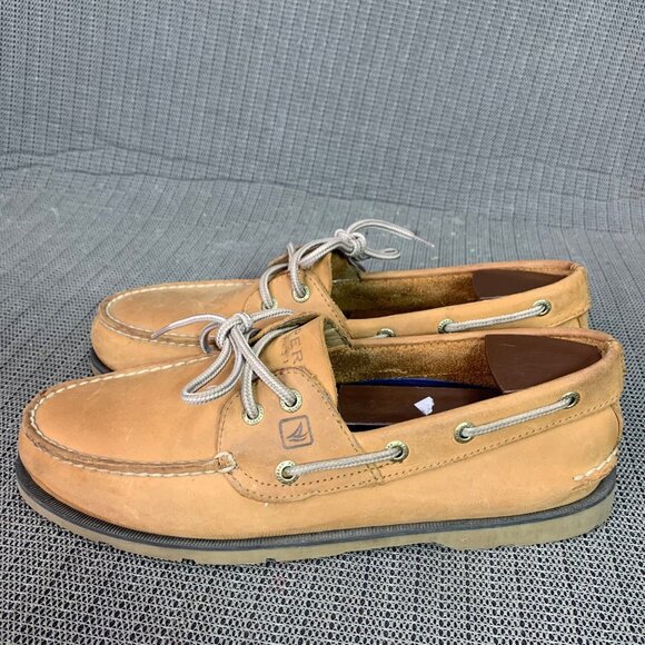 Sperry Top-Sider Mens Size 9M Brown Leather Boat Shoes Casual Slip-On - Picture 1 of 8